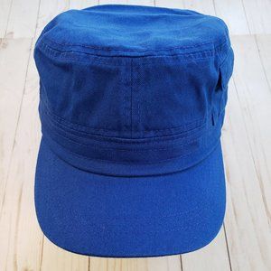 Blue Color Cadet Hat, 100% Cotton Military Cap, Cadet Adjustable Hats
